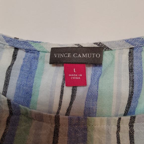 Vince Camuto Linen/Cotton Top Size L - Picture 3 of 6